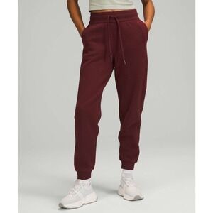 Lululemon Scuba High-Rise Light Cotton Terry Fleece 28" Joggers Red Merlot 14